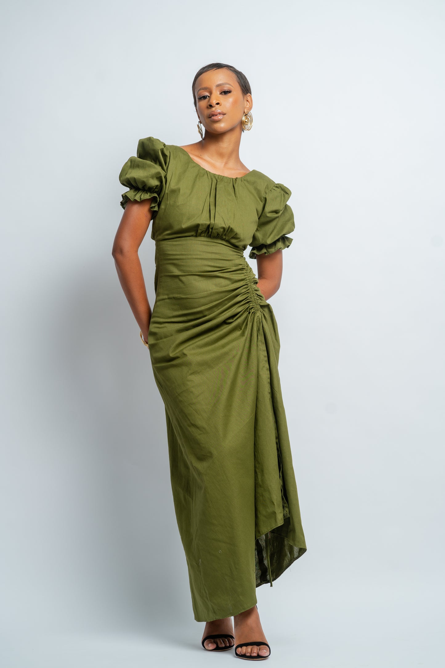 LAYLA DRESS - OLIVE